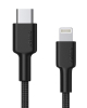 Aukey Braided Nylon USB-C to Lightning Cable / 1.2m / Black