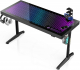 طاولة الجيمنغ العريضة من يوريكا / مع اضاءة RGB وملحقات مدمجة