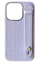 Double A iPhone 14 Pro Leather Case / Qatari Brand / Built in Handle / Lilac