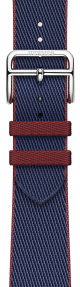 Apple Watch Hermes Edition Band / Single Tour Woven Nylon / Navy + Rouge H / Size 41