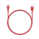 Aukey Braided Nylon USB to Lightning Cable / 2m / Red 