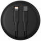 UNIQ Halo USB-C to Lightning Cable / with Smart Organizer / 1.2 meter / Black