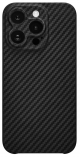 Latercase Cover for iPhone 15 Pro / Carbon Fiber / MagSafe / Slim & Lightweight / Black & Gray