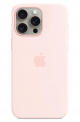 Original Apple Silicone Case for iPhone 15 Pro Max / Supports MagSafe / Light Pink 