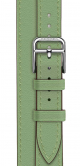 Hermes Apple Watch Strap / Steel with Double Tour / Vert Criquet / Size 41
