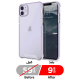 UNIQ Combat Case for iPhone 11 / Drop-Resistant / Transparent with a Purple Frame