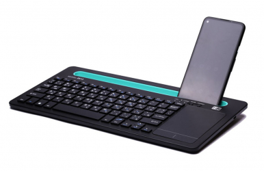 Heatz ZK13 Wireless Keyboard + Trackpad + Phone Stand / Bluetooth Operated / Arabic & English