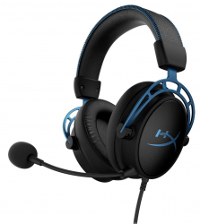 HyperX Cloud Alpha S Gaming Headset / Wired / Noise Isolation / Surround Sound / Blue