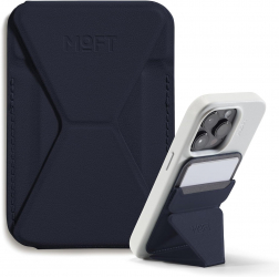MOFT Phone Magnetic Stand / Built-in Wallet / Supports MagSafe / Navy