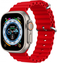 Apple Watch Ultra 974Bands Ocean Band Strap / 49 mm / Red