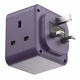 Momax OnePlug PD Power Strip / 3 Outlet / 3 USB Ports / Purple