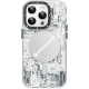 Youngkit Case for iPhone 14 Pro Max / Futuristic Circuit / Anti Impact / MagSafe / White
