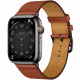 Apple Watch Series 8 Hermes Edition / 45 mm / Cuivre H Diagonal Leather Band