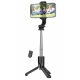 Green Mobile Tripod and Selfie Stick / Adjustable Length / Foldable Design / with Remote