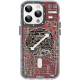 Youngkit Case for iPhone 14 Pro Max / Futuristic Circuit / Anti Impact / MagSafe / Red