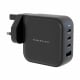 Powerology 100W GaN Charger / 3 USB-C & 1 USB Port / Travel Plugs included / Tiny Size