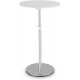 Height Adjustable Round Table / White