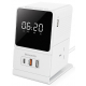 Moxedo Adapter / 2 Universal Outlets + USB Type-C + 2 USB-A Ports / Functions as an Alarm Clock