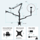 Screen + Mobile & Mic Flexible Stand On Table / Built-in Flashlight / With Remote Control 