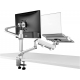 Flexible Screen Stand For Table Mounting / With Laptop Stand / Black