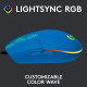 ماوس الجيمنغ Logitech G203 / سلكي ومع اضاءة RGB / ازرق
