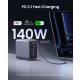UGreen GaN Charger / 300W Power / With USB Port & 4 Type-C Ports / Gray