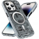 Youngkit Case for iPhone 14 Pro Max / Futuristic Circuit / Anti Impact / MagSafe / Grey