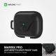 AmazingThing Marsix Pro Case for Apple AirPods Pro 2 / Front Lock Button / Black Leather