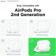 Elago Case for Apple AirPods Pro 2 / Shockproof / Built-in Hanger / Wireless Charging / Navy