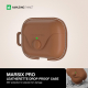 AmazingThing Marsix Pro Case for Apple AirPods Pro 2 / Front Lock Button / Brown Leather