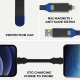 Rolling Square InCharge X Cable / Lightning & USB-C & USB Ports / Keychain / Blue