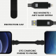 Rolling Square InCharge X Cable / Lightning & USB-C & USB Ports / Keychain / Black