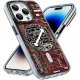 Youngkit Case for iPhone 14 Pro Max / Futuristic Circuit / Anti Impact / MagSafe / Red