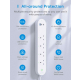 Meross Smart Extension Cord / 4 Triple Outlets / 2 Type-C Inputs / USB Input / Mobile Control