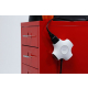 توصيلة الكهرباء Trix / فيها مغناطيس للتثبيت / 3 مداخل ثلاثية و 2 USB / احمر