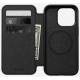 Nomad Leather Folio Case / iPhone 15 Pro / Built-in Wallet / Screen Cover / MagSafe / Black Leather