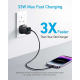 Anker 323 Charger / 33 Watts / Charges 2 Devices / Type-C & USB Ports / Compact Size