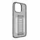 Grip2u Slim Case for iPhone 15 Pro / With Built-In Grip / Slim Version / Transparent Gray