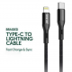 Green Type-C to Lightning Cable / 20W / 3 Meters / Black
