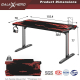 طاولة الجيمنغ GalaXHero Evolve مع اضاءة RGB / عرض 160 سنتمتر / ملحقات مدمجة