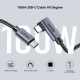 Unitek Type-C to Type-C Cable / Second Input With 90-Degree Angle / 100W Power / 2 Meters