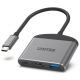 Unitek Adapter / 3 Ports From 1 USB Type-C Port / Supports 8K Resolution