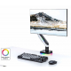 Flexible Screen Stand for Table Mounting / with RGB Lighting / White