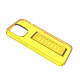 Grip2u Slim Case for iPhone 15 Pro / With Built-In Grip / Slim Version / Transparent Yellow