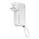 WiWU Charger & Power Bank / 10000 mAh / Built-in Type-C & Lightning Cables / White