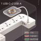 توصيلة LDNIO فيها 5 مداخل عالمية و 3 مداخل USB / مع صندوق لترتيب الاسلاك و شاحن لاسلكي