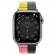 Apple Watch Series 8 Hermes Edition / 40 & 41 mm / Casaque Rose Azalée Noir Band