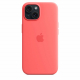 Original Apple Silicone Case for iPhone 15 / Supports MagSafe / Guava Color