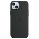Original Apple Silicone Case for iPhone 15 Plus / Supports MagSafe / Black