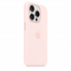 Original Apple Silicone Case for iPhone 15 Pro / Supports MagSafe / Light Pink